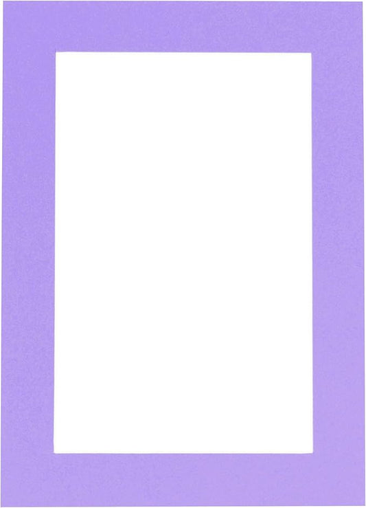 6x8 Mat for 8x10 Frame - Precut Mat Board Acid-Free Light Purple 6x8 Photo Matte Made to Fit a 8x10 Picture Frame, Premium Matboard for Family Photos, Show Kits, Art, Picture Framing, Pack of 1 Mat