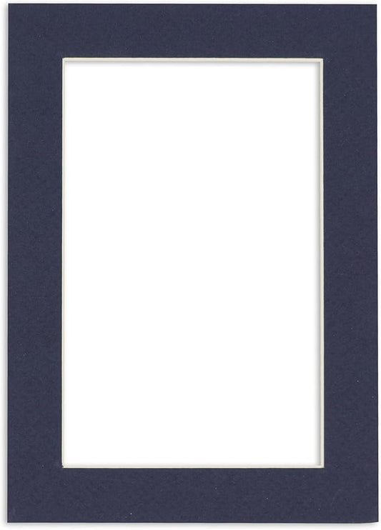 6x8 Mat for 8x10 Frame - Precut Mat Board Acid-Free Show Kit with Backing Board, and Clear Bags Navy 6x8 Photo Matte Made to Fit a 8x10 Picture Frame Matboard for Framing, Pack of 1 Mat
