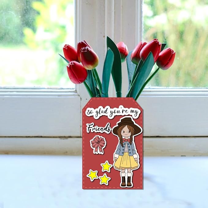 Fashion Girls Clear Stamps 6.3x4.3 Friendship Word Rubber Stamp Flower Silicone Stamps Star Heart Transparent Stamps for DIY Scrapbooking Card Making Photo Album Decor