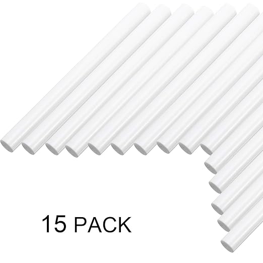 Nuanchu 15 Pcs Glue Gun Sealing Wax Sticks Retro Vintage Wax Sticks for Seal Stamp and Letter for Wedding Invitations Card Envelope Christmas Holiday Gift Ideas(Ivory White)