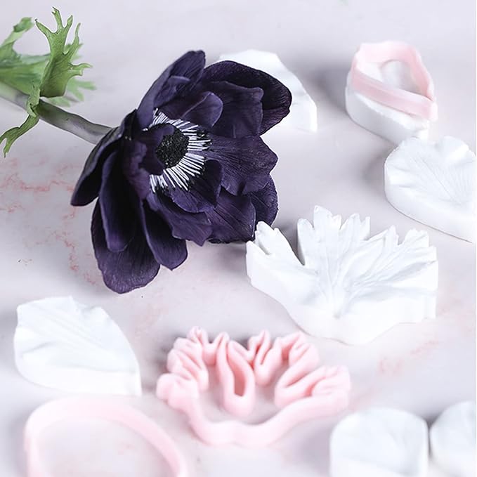Daisy Flower Molds Anemone floral Cake Fondant Mold Silicone Anemone Flower Mould Sugar Cake Decorating Tool