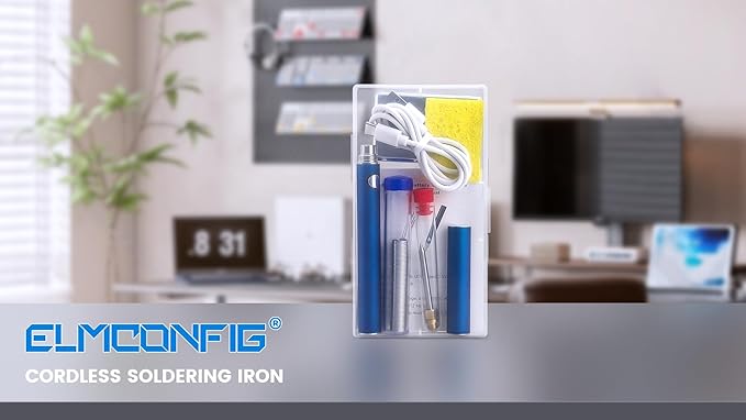 Cordless Soldering Iron Kit, Wireless Electric Soldering Gun Pen, 1100mAh Large Battery, Portable and Rechargeable for Home Appliance Repair, Electronic Components, DIY