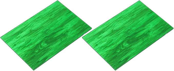 MECCANIXITY 2 Pcs Stained Glass Sheet Mosaic Tile 7.9 Inch x 5.9 Inch Dark Green Stained Glass Sheets for Crafts DIY Art Project