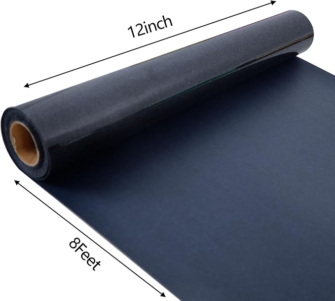 FUNKAKA Glitter Black HTV Heat Transfer Vinyl Rolls, 12" x 8ft PU Iron on Vinyl for T-Shirt Black Glitter HTV Vinyl for All Cutter Machines Easy to Cut & Weed for Heat Vinyl Design