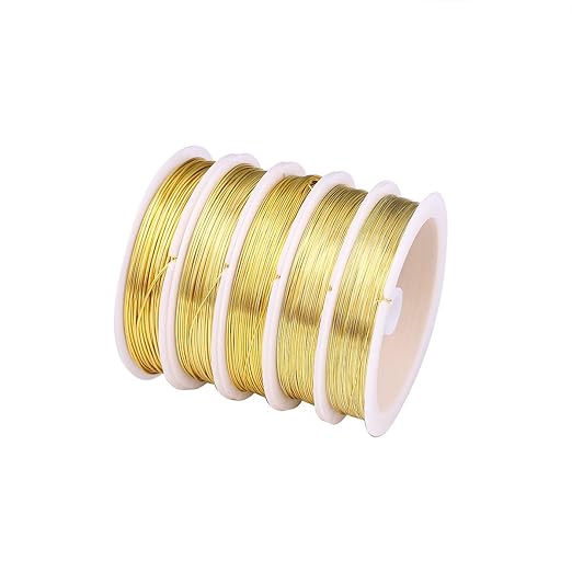 Gold Copper Wire 0.4mm Bead Cord for Bracelet Necklace Charm Beading Jewelry Making 27yard