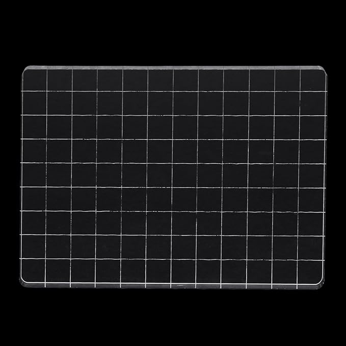 Clear Acrylic Stamp Blocks, 3.54" * 4.92" Acrylic Stamping Block Tool Clear Stamp with Grid Lines for Photography Props Scrapbooking Crafts Card Making