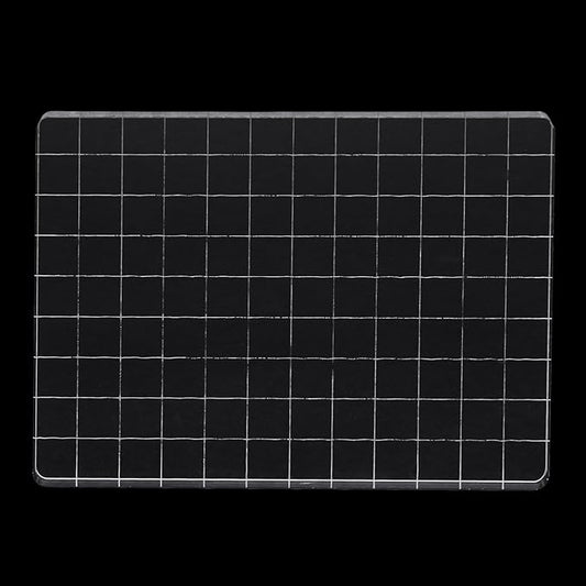 Clear Acrylic Stamp Blocks, 3.54" * 4.92" Acrylic Stamping Block Tool Clear Stamp with Grid Lines for Photography Props Scrapbooking Crafts Card Making