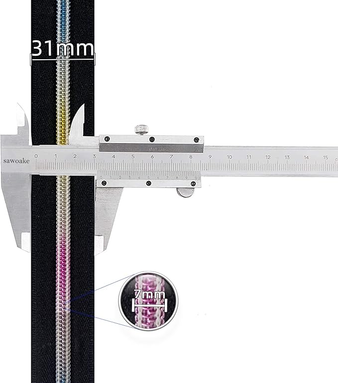 The Yards 10 Yards Bulk Black Nylon Coil Zipper with Rose Gold Teeth - Replacement Sewing Zipper with 10PCS Sliders for DIY Craft Bags