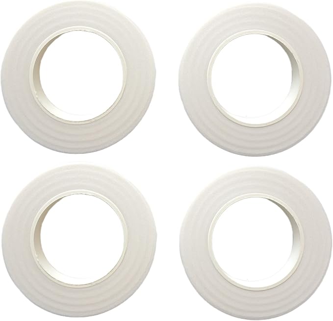 4 Rolls 1/2 Inch Floral Tapes Florist Wraps for Bouquet Stem and Flowers Making Craft Projects (30 Yards, White)