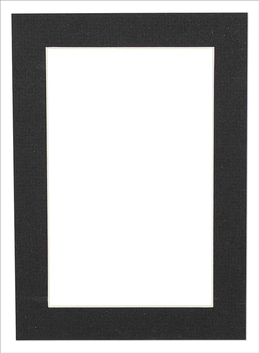 5x7 Mat for 8.5x11 Frame - Precut Mat Board Acid-Free Show Kit with Backing Board, and Clear Bags Textured Black 5x7 Photo Matte Made to Fit a 8.5x11 Picture Frame Matboard for Framing, Pack of 1 Mat