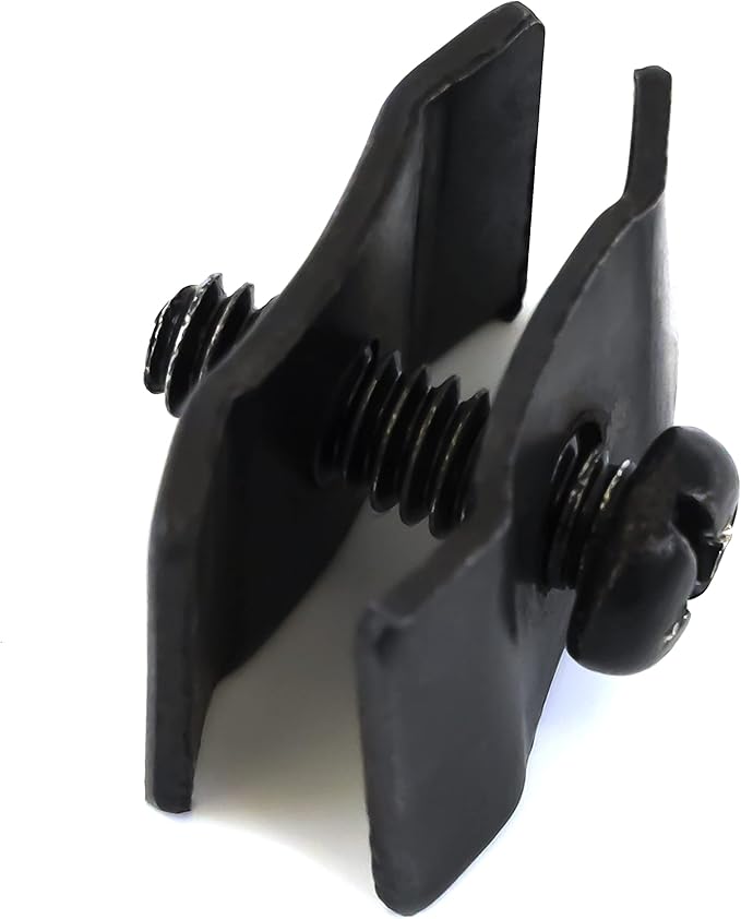 Gridwall Joining Clip Connectors for Grid Panels, Powder-Coated or Chrome Plated Steel (Quantity 20) (20, Black)
