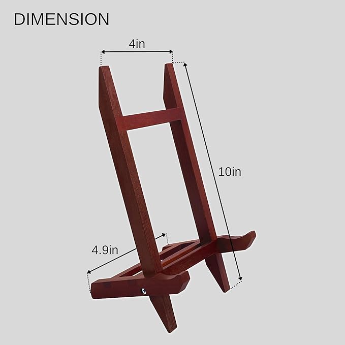 9 Inch Tabletop Easel Stand | Small Canvas Painting Display Easel Stand - Walnut | Canvas Paintings, Arts & Crafts, Frames, Wedding | Kids, Artists, Adults (4-Pack)