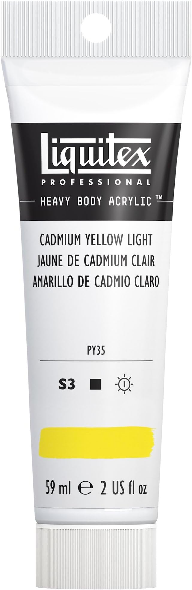 Liquitex Professional Heavy Body Acrylic Paint, 2-oz (59ml) Tube, Cadmium Yellow Light