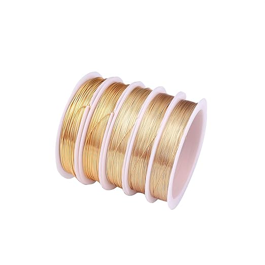 KC Gold Copper Wire 0.4mm Bead Cord for Bracelet Necklace Charm Beading Jewelry Making 27yard