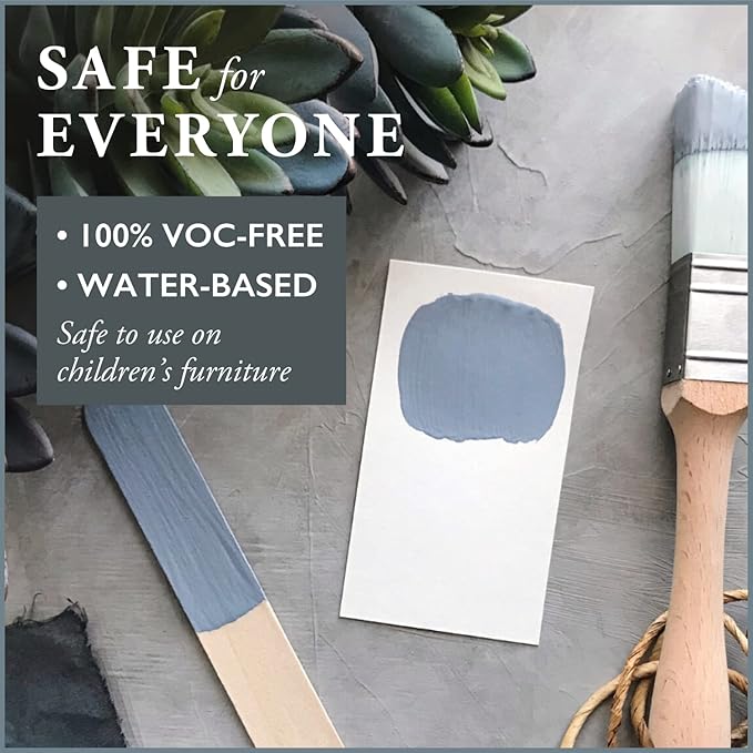 AMY HOWARD AT HOME Chalk-Based One Step Paint for Furniture, Cabinetry, Decor, Finish, and More | No Stripping, Sanding, or Priming | Medium Base | 32 Ounce | Palace Gray
