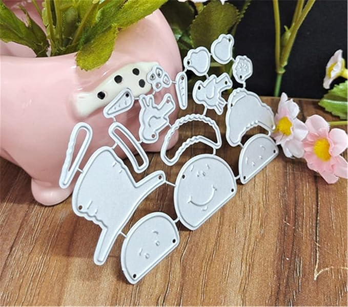 Metal Cutting Dies DIY Merry Christams Embossing Stencil Template Scrapbooking Card Making Mold Photo Album Arts Crafts Tools(Snowman and Bird-10x6.7c)