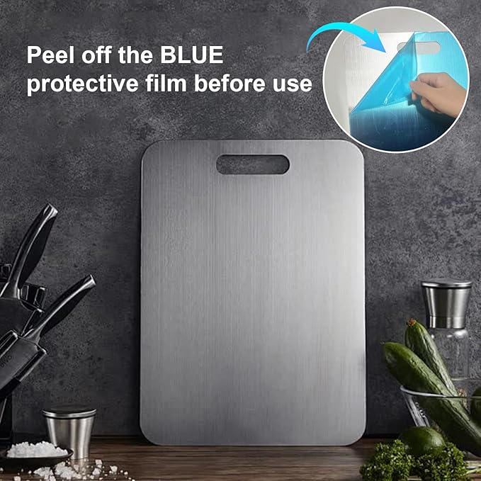 Titanium Cutting Boards for Kitchen,Katuchef Titanium Cutting Board,Non toxic Doubld-Side Available Chopping Boards, Easy to Clean and Store(1PC:11.42 * 7.87)