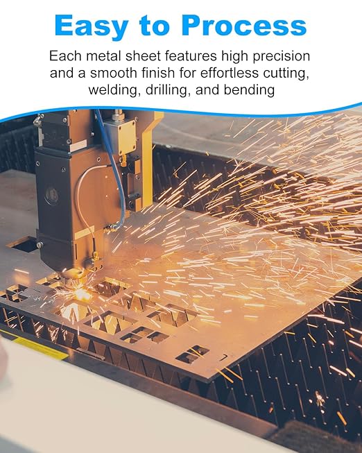 2 Pcs 18 Gauge Steel Sheet Metal 12" x 9" Cold Rolled Steel Plate, Weldable Metal Sheets for Professional, Industrial, DIY Use