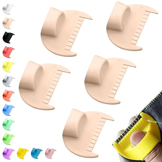 5mm Seam Guide for Hand Sewing Edge Lockranding Tool 5 PCS Set for Leather/Fabric/Craft Sew, Light Skin