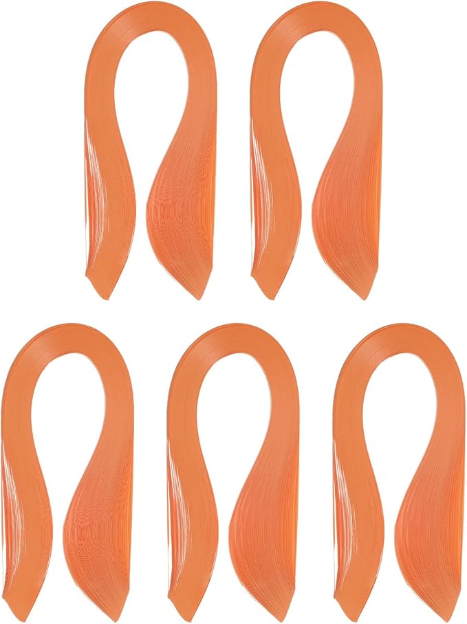 PATIKIL 600pcs Quilling Strips Paper 1/8"(3mm) 39cm Origami Paper Quilling Strip for Art DIY Hand Craft Christmas, Coral Orange