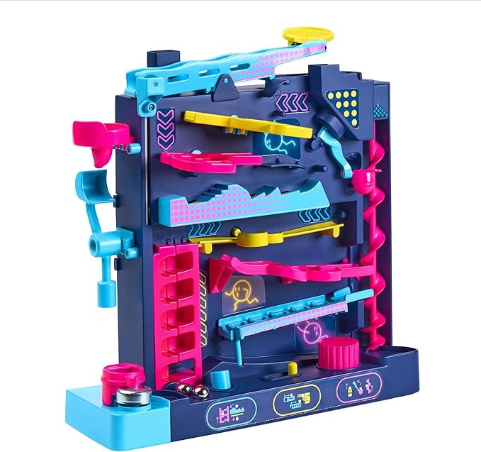 Screwball Scramble Level Up Kids Board Game- Timed Marble Run Obstacle Course Kids Games - Holiday Toys and Christmas Games - Toddler Ages 5 Years and Up
