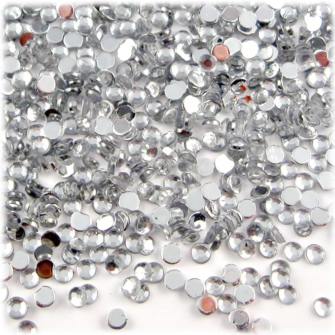 The Crafts Outlet 1,440pc Rhinestones Round 3mm (10ss) Light Green