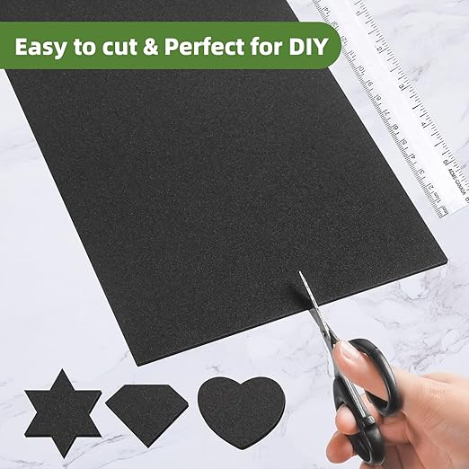 8 Pcs Adhesive Foam Padding, Closed Cell Foam Sheet 6in X 6in X 1/4in, Anti-Slip Neoprene Rubber Pad,1/4" Thick Sticky Foam, Soundproof and Anti Vibration