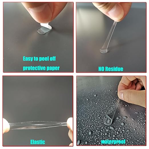 540 Pcs Sticky Tack Poster Stickers, Double Sided Sticky Round Clear Stickers, No Trace Poster Adhesive Putty Removable Waterproof Adhesive Dots for Festival Decoration Sticky Dot (0.31" X 0.51")