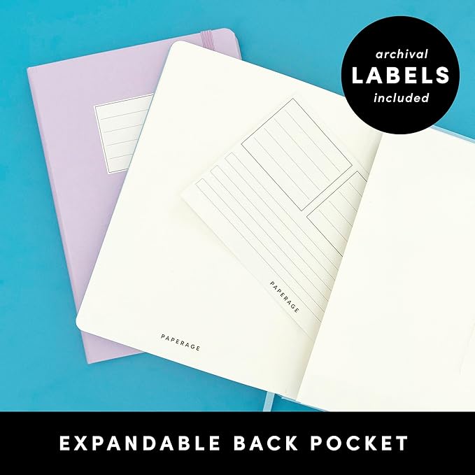 PAPERAGE Lined Journal Notebook, 3 Pack, (Blush), 160 Pages, Medium 5.6 in x 8 in - 100 GSM Thick Paper – Hardcover Journaling Notebook for Work, School & Note Taking