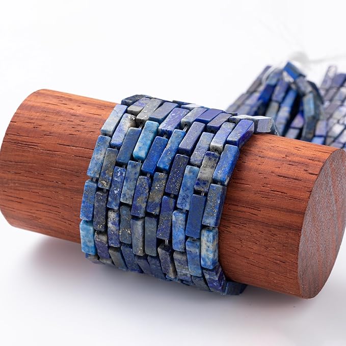 Natural Lapis Lazuli Rectangle Tube Beads 4x13mm 38cm/str Loose Semi Gemstone Stone Beads for Making Bracelets Necklace Earrings