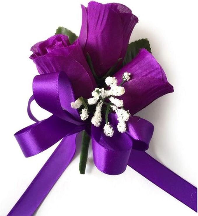 VATIN Double Face Bright Purple Satin Ribbon 3/8" Continuous 50 Yards,Purple Polyester Fabric Ribbon use for Bows Bouquet, Gift Wrapping, Floral Arrangement Wedding Decoration