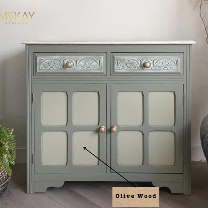 Dixie Belle Paint Company Chalk Finish Furniture Paint – Olive Wood (4oz) – Matte Chic Chalk Mineral DIY Furniture Paint