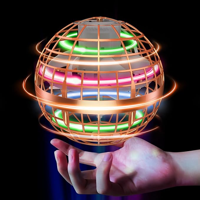 Tikduck Flying Orb Ball 2025 Toys Soaring Hover Boomerang Spinner Hand Controlled Mini Drone Cosmic Globe Spinning Kids Outdoor Fly Toy Birthday Gift Cool Stuff for Boys Girls 6 7 8 9 10+ Year Old
