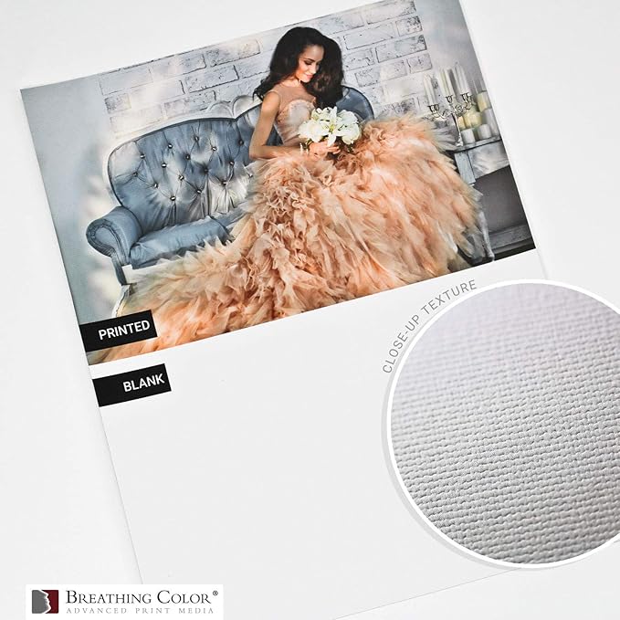 Premium Lyve Matte Canvas Paper Perfect For Use on Professional Makes and Models of Epson, Canon and HP printers preferred by Professionals. 19 mil textured Canvas offered in a 24 inch by 40 ft roll