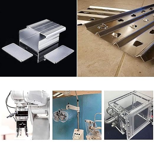 2Pack 6061 T651 Aluminum Sheet Metal 6 x 6 x 1/16 (0.06”) Inch Flat Plain Aluminum Plate Covered with Protective Film, Heat Treatable Rectangle Aluminum Metal Plate for Crafting, DIY, 1.5mm Thick