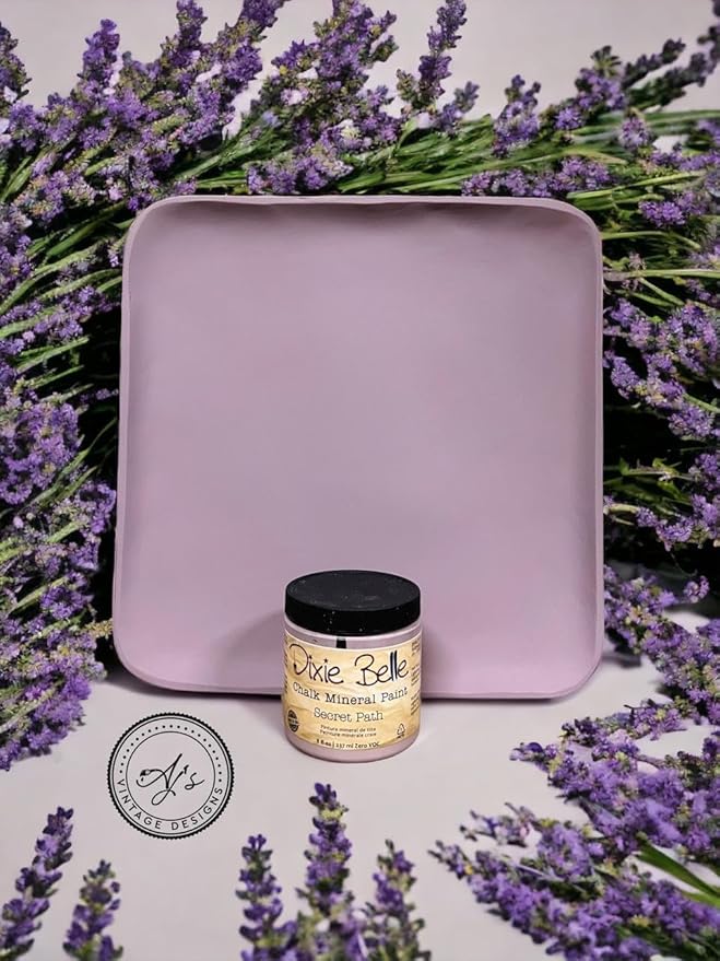 Dixie Belle Paint Company Chalk Finish Furniture Paint - Secret Path (8oz) - Matte Dusty Lilac Chic Chalk Mineral DIY Furniture Paint
