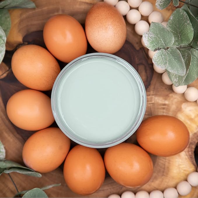 Dixie Belle Paint Company Chalk Finish Furniture Paint - Vintage Duck Egg (32oz) - Matte Light Blue Chic Chalk Mineral DIY Furniture Paint