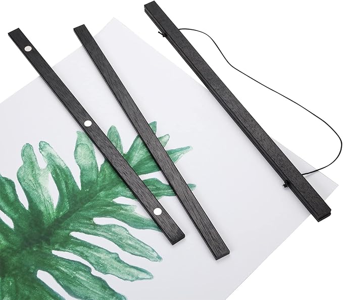 WITCOLOR Magnetic Poster Hanger Frame, Black Magnet Poster Frames 9x11 9x27 9x12 9x13 Poster Holder for Paintings, Photos, Maps, Scrolls, Picture, Canvas Works and Christmas Prints