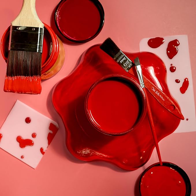 Dixie Belle Paint Company Chalk Finish Furniture Paint - Honky Tonk Red (32oz) - Matte True Red Chic Chalk Mineral DIY Furniture Paint