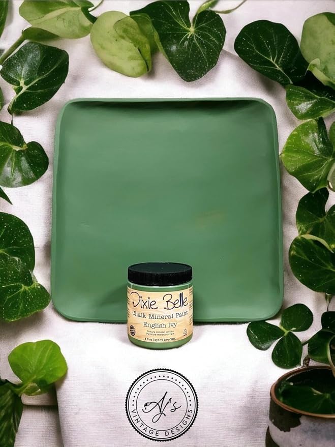 Dixie Belle Paint Company Chalk Finish Furniture Paint - English Ivy (32oz) - Matte Muted Green Chic Chalk Mineral DIY Furniture Paint