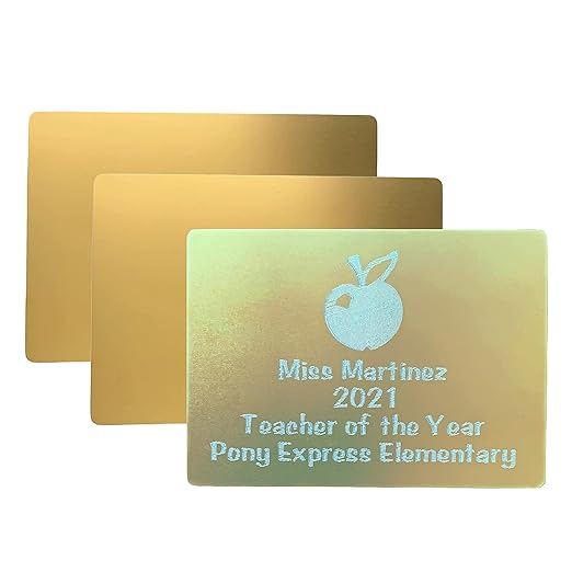 Zoom Precision Metal Engraving Sheets for Etching with Maker, Explore Air 2, Silhouette Cameo 4, Brother Scan and Cut Engraving Tool Tip Engraver; Blank Anodized Aluminum Sheets for Crafting - 3 Pack