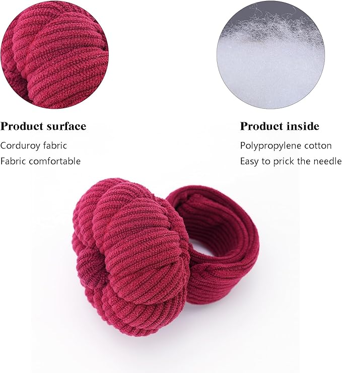Wrist Pin Cushions, Sewing Needle Cushion kit with 1Pcs Elastic Strap Finger Ring Pincushions, Adjustable Strap Handcraft Needles Holder for Sewing and Quilting. (Dark Red)