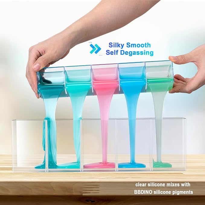 BBDINO Silicone Mold Making Kit 30A 4.4 lbs Translucent, High Strength Liquid Silicone Rubber for Molds Making,1:1 by Volume Ideal for Casting Resin/Silicon/Soap/Concrete Molds