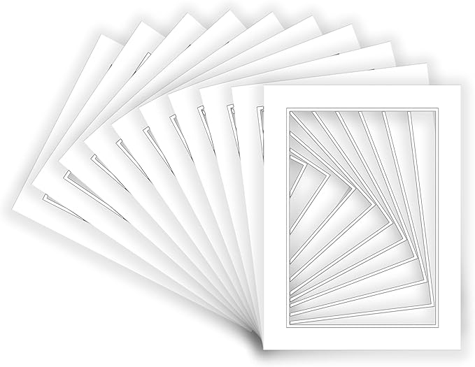 12x18 Mat for 11x14 Photo - Precut White on White Double Mat Picture Matboard for Frames Measuring 12 x 18 Inches - Bevel Cut Matte to Display Art Measuring 11 x 14 Inches - Acid Free ONE MAT