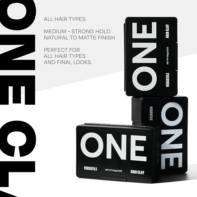 THESALONGUY ONE Hair Clay for Men - 3-in-1 Styling Cream, Clay, and Hair Pomade for Men - Ultra Versatile, Clean Scent, Matte Finish - (3.5 oz)