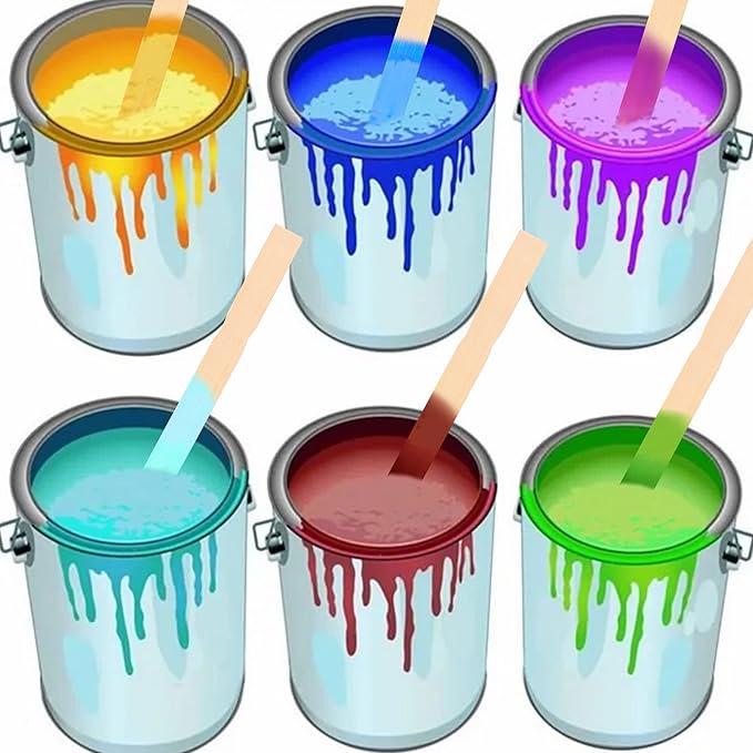 Paint Stir Sticks-REWISS Bulk 100 PCS 12in Length Bamboo Craft Sticks Natural Color Paint Stir Sticks