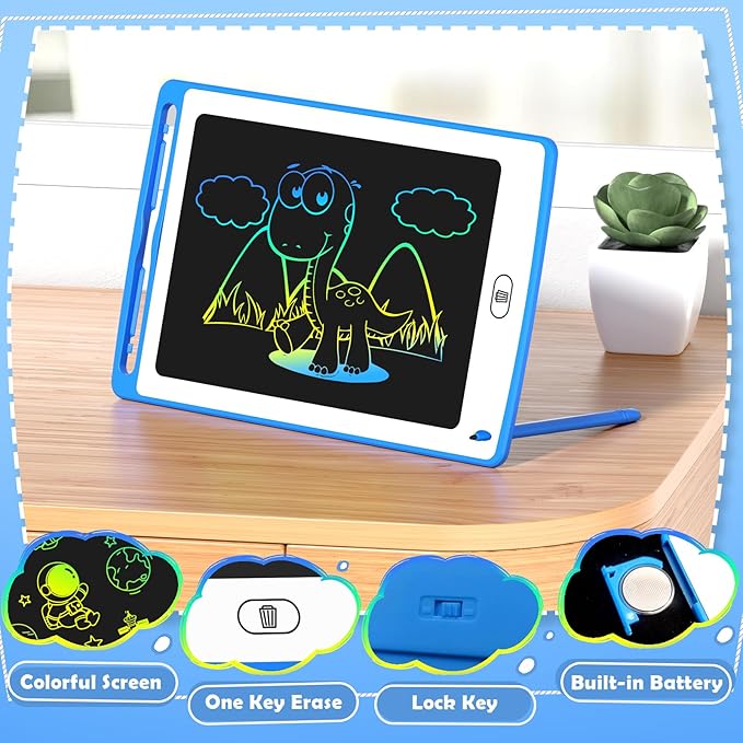 LCD Writing Tablet for Kids, 8.5 Inch Colorful Doodle Board Drawing Tablet, Educational Learning Toys Birthday Gifts for Kids Age 3 4 5 6 7 8 (18 Pack)