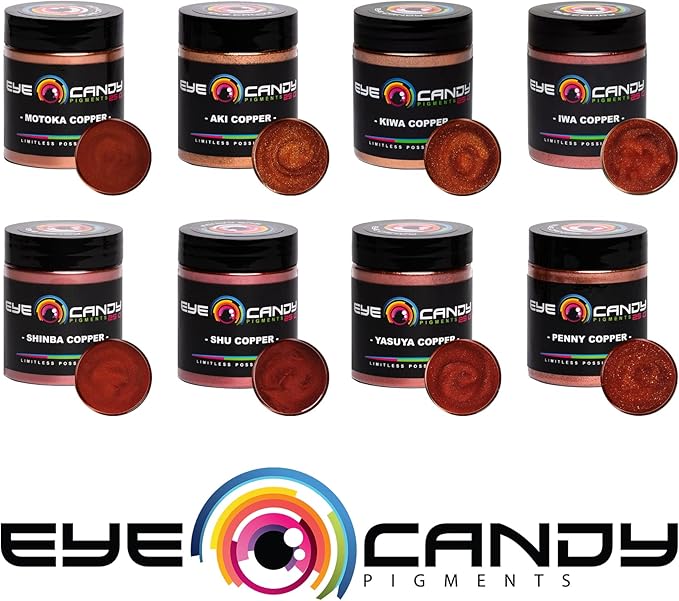 Eye Candy Pigments Premium Copper Mica Powder - Motoka Copper (25gr) - for Epoxy, Resin, Soap, Paint, Woodworking, Acrylic Pouring, Bath Bombs, Fishing Lures - DIY Arts and Crafts Additive
