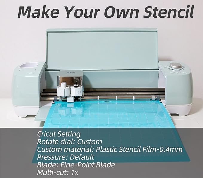 20PCS 4 Mil Blank Mylar Stencil Sheets, 12 X 12 Inch Clear Plastic Sheets for Cricut Crafts and Cutting Machine