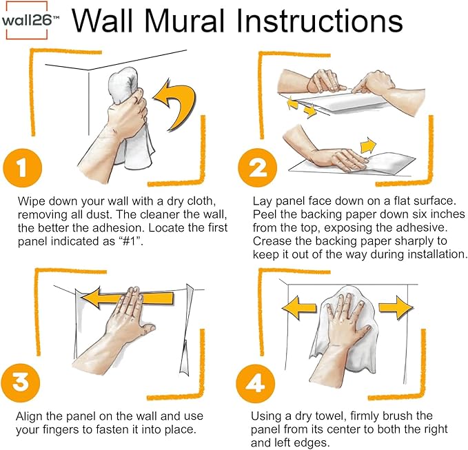 wall26 Large Wall Mural Beautiful Scenery of The Starry Night Self-Adhesive Vinyl Wallpaper Removable Wall Sticker - 108x120 inches